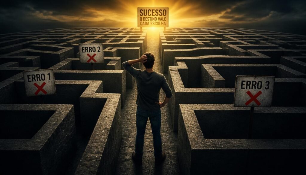gpt image 2 a person stands in the center of a complex maze with a confused and tired expres 0